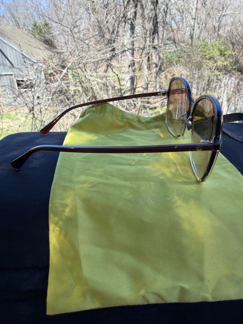 GUCCI Ombré Brown Gradient Women's Sunglasses - Picture 5 of 9